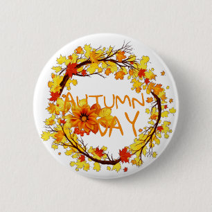 Herfstdag verlaat Button