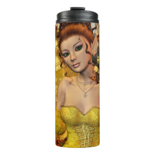 Herfstdans Fae Fantasy Art Thermosbeker