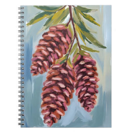 Herfstdennenappels | Watercolor Herbstschildering Notitieboek