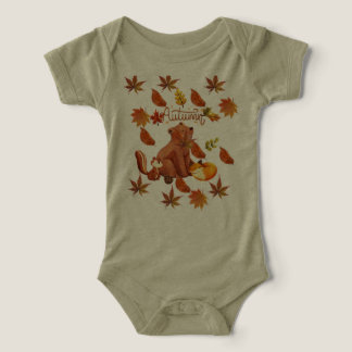 Herfstdieren baby bodysuit