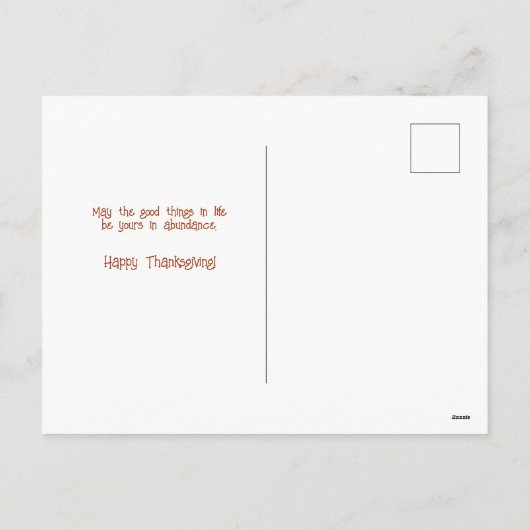 herfstdorp Thanksgiving Feestdagenkaart (Achterkant)