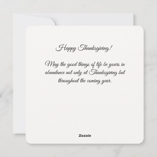 herfstdorp Thanksgiving Feestdagenkaart (Achterkant)