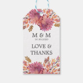 herfstdroom | Bruiloft Monogram Bedankt Favor Cadeaulabel (Voorkant)