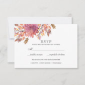herfstdroom | Bruiloft RSVP maaltijdselectie (Voorkant)