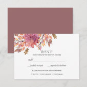 herfstdroom | Bruiloft RSVP maaltijdselectie Kaartje (Voorkant / Achterkant)