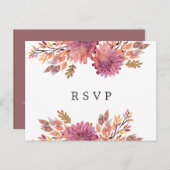 Herfstdroom | Trouw RSVP MAALTIJDKEUZE Uitnodiging Briefkaart (Voorkant / Achterkant)