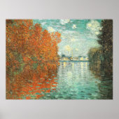 Herfsteffect bij Argenteuil van Monet, Poster (Voorkant)