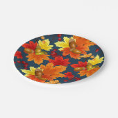 Herfsteikels en eikenbladeren papieren bordje (Gekanteld)