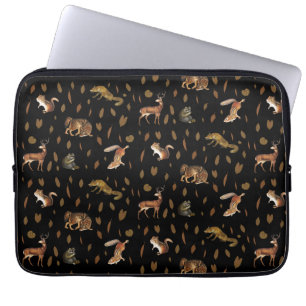 Herfsten bosdieren najaar bladeren laptop sleeve