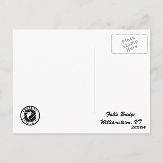 Herfsten Bridge Briefkaart (Achterkant)