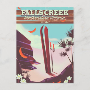 Herfsten Creek, noordoostelijk Australië Ski poste Briefkaart