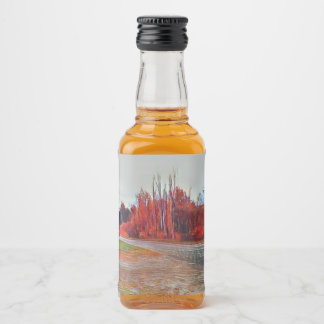 Herfsten Doordrukken Mini Liquor Etiket op flesje