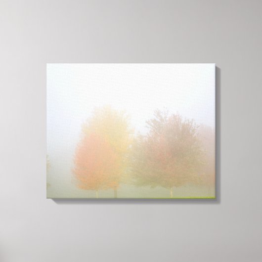 Herfsten in nevel canvas afdruk (Voorkant)