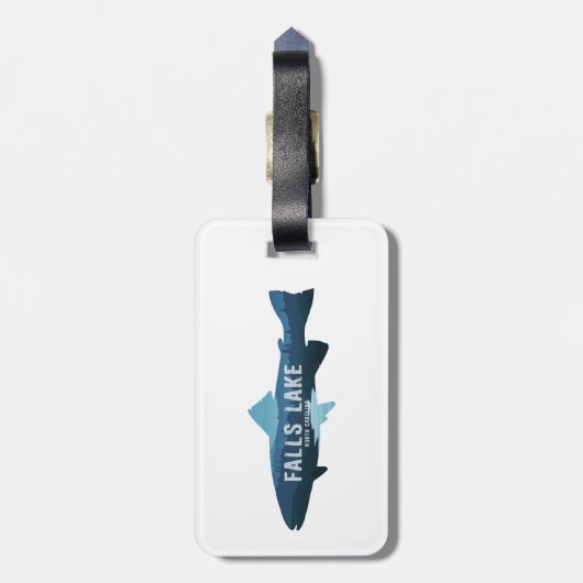 Herfsten Lake North Carolina Vis Bagagelabel (Achterkant verticaal)