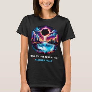Herfsten New York NY Totale Zonsverduistering Apri T-shirt