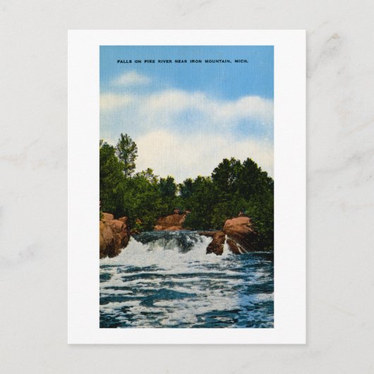 Herfsten op de Pike-rivier nabij het Iron-gebergte Briefkaart (Voorkant)