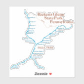 Herfsten Trail Map 6 "x6" Sticker (Vel)