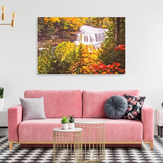 Herfsten van het Upper Peninsula/Tahquamenon in Mi Canvas Afdruk (Insitu (Woonkamer))