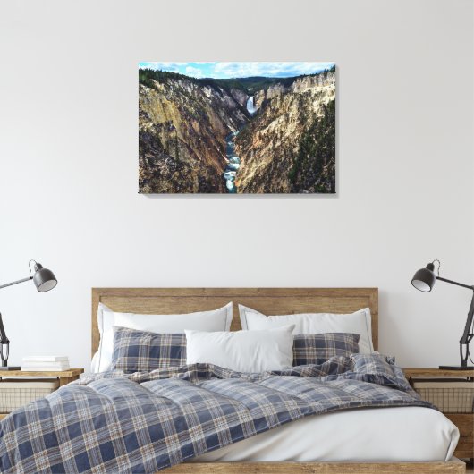 Herfsten van laaggeelsteen canvas afdruk (Insitu (Slaapkamer))