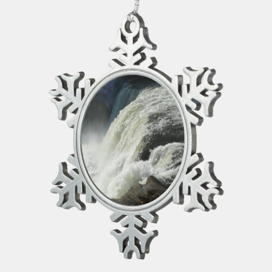 Herfsten van Ohiopyle in Pennsylvania Tin Sneeuwvlok Ornament (Rechts)