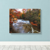 Herfsten van Quarry Rock in de Cleveland Metro Par Canvas Afdruk (Insitu (Houten vloer))