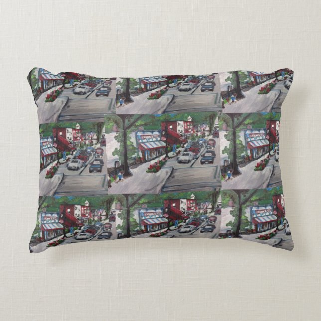 Herfsten voor het schilderen van het straatschilde accent kussen (Voorkant)