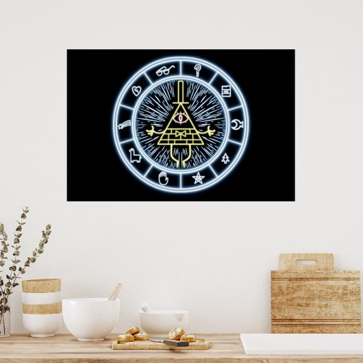 Herfsten voor zwaartekracht Bill Cipher Wheel Poster (Keuken)