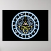 Herfsten voor zwaartekracht Bill Cipher Wheel Poster (Voorkant)