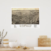 Herfsten, WI Panorama - 1880 Poster (Keuken)