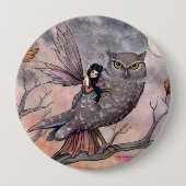 Herfstfee en uil Button (Voorkant)
