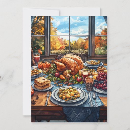 Herfstfeest: een Thanksgiving Kaart (Voorkant)