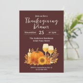 Herfstfeest - Elegante gouden Thanksgiving Kaart (Staand voorkant)