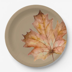 Herfstfeest - Leaf Papieren Bordje