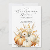 Herfstfeest Thanksgiving Diner Kaart (Voorkant)