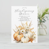 Herfstfeest Thanksgiving Diner Kaart (Staand voorkant)