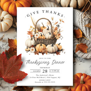 Herfstfeest Thanksgiving uitnodiging