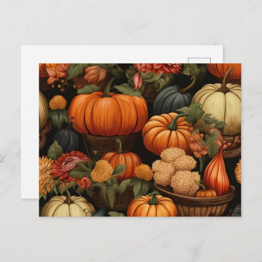 herfstfeestdag feestdagenkaart (Voorkant / Achterkant)