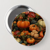 herfstfeestdag ronde button 4,0 cm (Voorkant /achterkant)