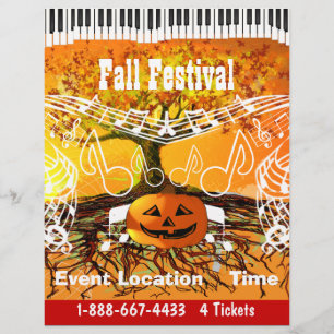 Herfstfestival Halloween-evenement of herfstevenem Flyer
