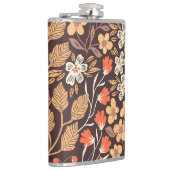 Herfstflora: naadloos patroon heupfles (Rechts)