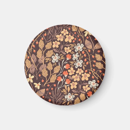 Herfstflora:  naadloos patroon magneet (Voorkant)