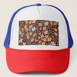 Herfstflora: naadloos patroon trucker pet