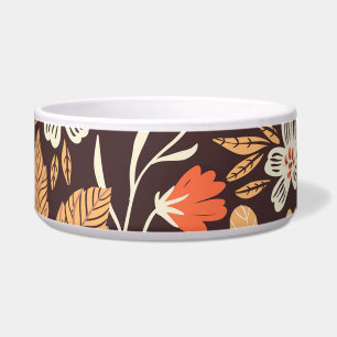 Herfstflora:  naadloos patroon voerbakje