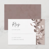 Herfstflora RSVP-kaart RSVP Kaartje (Voorkant / Achterkant)