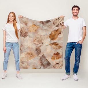 Herfstfluistering - Herfstbladeren in warme aardet Fleece Deken