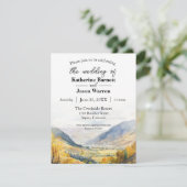 Herfstgebergte Forest Valley Waterverf Kaart (Staand voorkant)