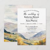 Herfstgebergte Forest Valley Waterverf Kaart (Voorkant / Achterkant)