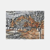 Herfstgebladerte in het park fleece deken (Voorkant (Horizontaal))