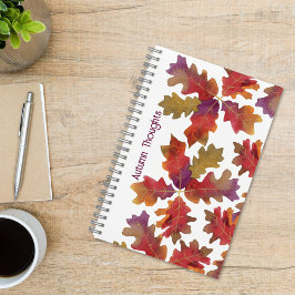 Herfstgedachten Kleurrijk Oak Leaf Journal Notitieboek