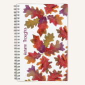Herfstgedachten Kleurrijk Oak Leaf Journal Notitieboek (Voorkant)
